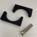 Aluminum tube clamp for round carbon fiber pipe